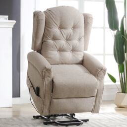 Artemis Home Crawley Electric Riser Recliner with Massage & Heat in Beige - thumbnail 3