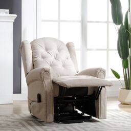 Artemis Home Crawley Electric Riser Recliner with Massage & Heat in Beige - thumbnail 2