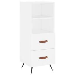 Berkfield Home Highboard White 34.5x34x180 cm Engineered Wood - thumbnail 5