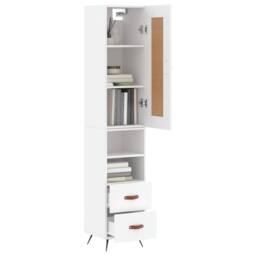 Berkfield Home Highboard White 34.5x34x180 cm Engineered Wood