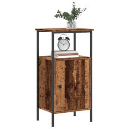 Berkfield Home Bedside Cabinets 2 pcs Old Wood 41x31x80 cm Engineered Wood in Brown - Size: 41 x 31 x 80 cm - thumbnail 2