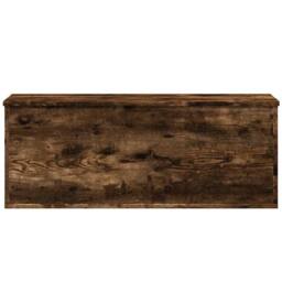 Berkfield Home Storage Box Smoked Oak 90x35x35 cm Engineered Wood in Brown - Size: 90 x 35 x 35 cm - thumbnail 4