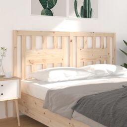 Berkfield Home Headboard 141x4x100 cm Solid Wood Pine in Brown - Size: 141 x 4 x 100 cm - thumbnail 4