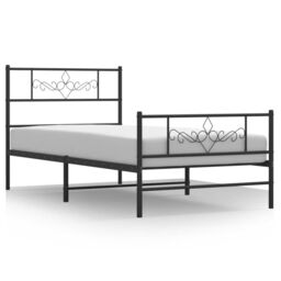 Berkfield Home Metal Bed Frame with Headboard & Footboard Black 80x200 cm - thumbnail 2