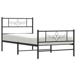Berkfield Home Metal Bed Frame with Headboard & Footboard Black 80x200 cm - thumbnail 3