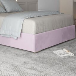 KDMD Repose Upholstered Soft Velvet Metal Designer Bed Frame in Pink - Size: Super King - thumbnail 4