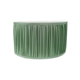 ValueLights Jess Fabric Ruched Pleated Ceiling Floor Table Small Drum Lamp Shade in Pale Green - thumbnail 2