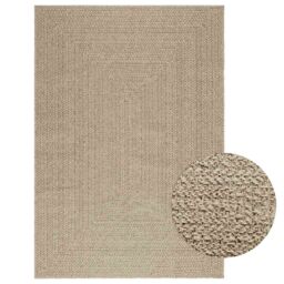Berkfield Home Rug ZIZUR Beige 140x200 cm Jute Look Indoor & Outdoor - Size: Medium - thumbnail 1