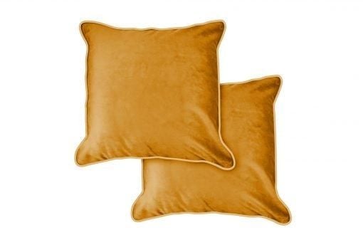 New Edge Blinds Plush Velvet Soft Touch Cushion Cover in Yellow - Size: 43 cm x 43 cm - image 1