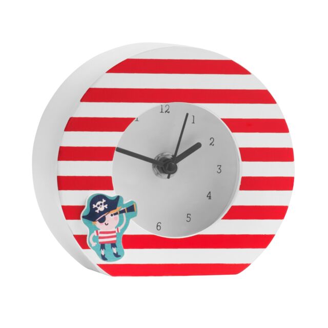 Orsina Reliable Table Clock, MDF Constructed Colourful Table Clock, Easy To Read Display Modern Table Clock in Red - image 1