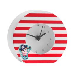 Orsina Reliable Table Clock, MDF Constructed Colourful Table Clock, Easy To Read Display Modern Table Clock in Red