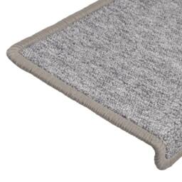 Berkfield Home Carpet Stair Treads 15 pcs 65x21x4 cm Light Grey - Size: Medium - thumbnail 6