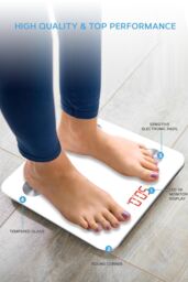 Get Fit Smart Bathroom Scales Digital Body Weighing Scale Connect IOS/Android in White - thumbnail 4