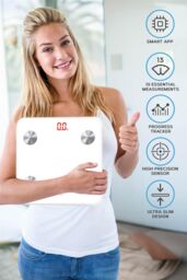Get Fit Smart Bathroom Scales Digital Body Weighing Scale Connect IOS/Android in White - thumbnail 6