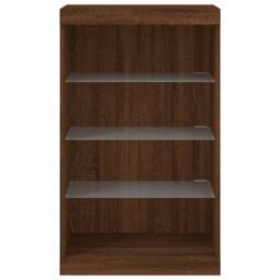 Berkfield Home Sideboard with LED Lights Brown Oak 60.5x37x100 cm - thumbnail 6
