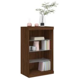 Berkfield Home Sideboard with LED Lights Brown Oak 60.5x37x100 cm - thumbnail 5