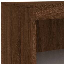 Berkfield Home Sideboard with LED Lights Brown Oak 60.5x37x100 cm - thumbnail 9