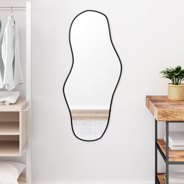 Berkfield Home Wall Mirror Black 100x45 cm - image 1