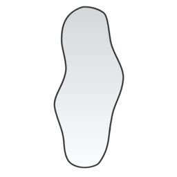 Berkfield Home Wall Mirror Black 100x45 cm - thumbnail 2