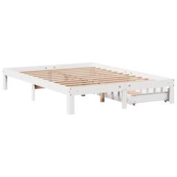 Berkfield Home Bed Frame with Drawers without Mattress White 140x200 cm - thumbnail 8
