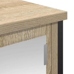 Berkfield Home Bathroom Wall Cabinet with Mirror Sonoma Oak 60x21x60 cm in Brown - Size: 60 x 21 x 60 cm - thumbnail 9