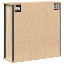 Berkfield Home Bathroom Wall Cabinet with Mirror Sonoma Oak 60x21x60 cm in Brown - Size: 60 x 21 x 60 cm - thumbnail 7