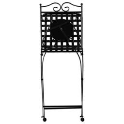 Wyld and Coco Heritage Garden Folding Chairs Set 2 Black Iron Black and Gold Mosaic - thumbnail 8
