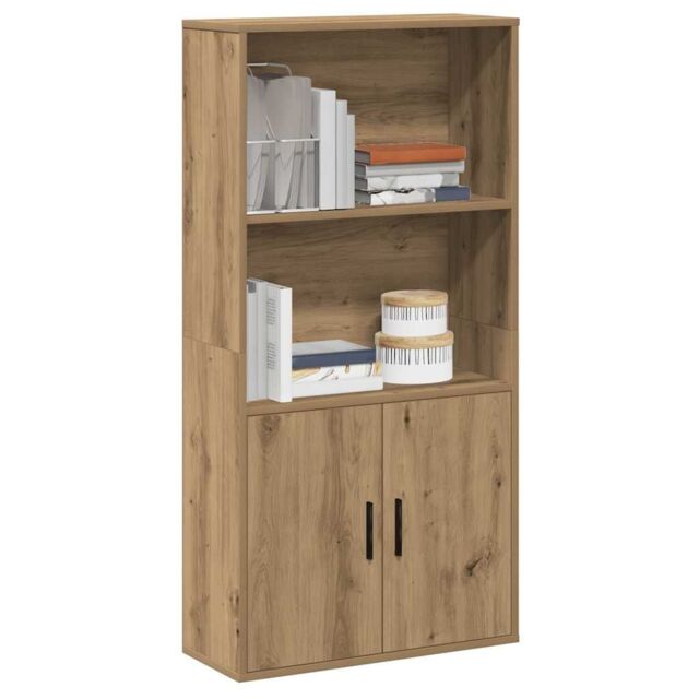 Berkfield Home Bookcase Artisan Oak 60x24x120 cm Engineered Wood in Brown - Size: 60 x 24 x 120 cm - image 1