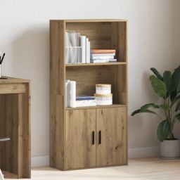 Berkfield Home Bookcase Artisan Oak 60x24x120 cm Engineered Wood in Brown - Size: 60 x 24 x 120 cm - thumbnail 3