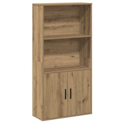 Berkfield Home Bookcase Artisan Oak 60x24x120 cm Engineered Wood in Brown - Size: 60 x 24 x 120 cm - thumbnail 2