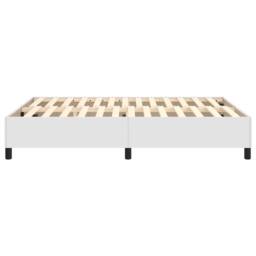 Berkfield Home Box Spring Bed Frame White 135x190 cm Double Faux Leather - thumbnail 6