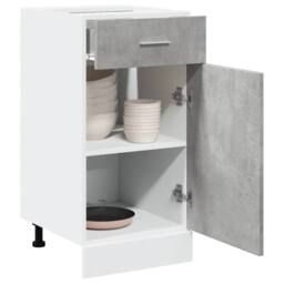 Berkfield Home Drawer Bottom Cabinet Lyon Concrete Grey 40x46x81.5 cm Engineered Wood - thumbnail 2