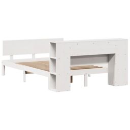 Berkfield Home Bookcase Bed without Mattress White 140x190cm Solid Wood Pine - Size: 140x190 cm - thumbnail 6