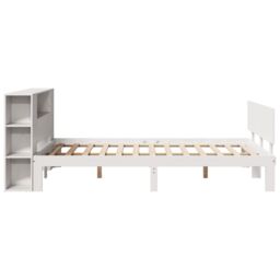 Berkfield Home Bookcase Bed without Mattress White 140x190cm Solid Wood Pine - Size: 140x190 cm - thumbnail 5