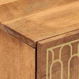Berkfield Home Bedside Cabinets 2 pcs 40x33x46 cm Solid Wood Mango in Brown - Size: 40 x 33 x 46 cm - thumbnail 7