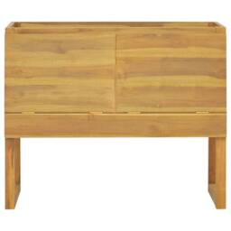 Berkfield Home Beautiful Bathroom Cabinet 90x45x75 cm Solid Wood Teak in Brown - Size: 90 x 45 x 75 cm