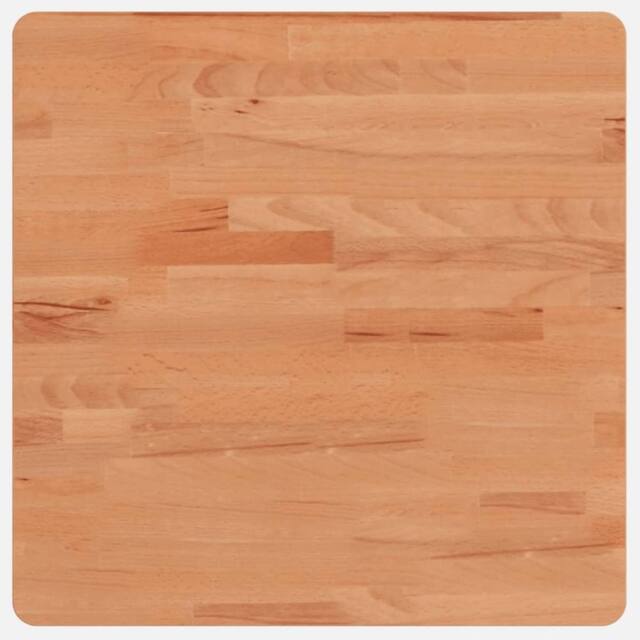 Berkfield Home Table Top 50x50x4 cm Square Solid Wood Beech in Light Brown - Size: 50 x 50 x 4 cm - image 1