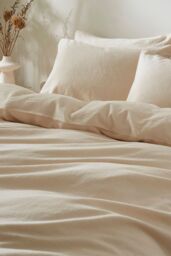 Martex Touch of Linen Duvet Cover Set (Includes 2 Pillowcases 1 For Single) in Cream - Size: Double - thumbnail 6