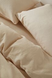 Martex Touch of Linen Duvet Cover Set (Includes 2 Pillowcases 1 For Single) in Cream - Size: Double - thumbnail 2