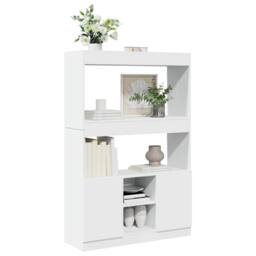 Berkfield Home Highboard¬†White 92x33x140 cm Engineered Wood in White - Size: 92 x 33 x 140 cm - thumbnail 4