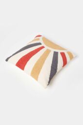 Homescapes Orange & Yellow Sunshine Tufted Cotton Cushion - Size: 45 cm x 45 cm - thumbnail 5