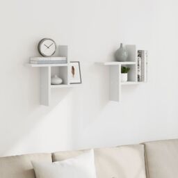 Berkfield Home Wall Shelves 2 pcs White 38x12x38 cm Engineered Wood - Size: 38 x 12 x 38 cm - thumbnail 3