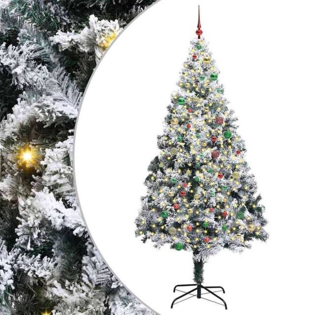 Berkfield Home Artificial Christmas Tree with 300 LEDs with Stand Green 240 cm - image 1