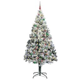 Berkfield Home Artificial Christmas Tree with 300 LEDs with Stand Green 240 cm - thumbnail 2
