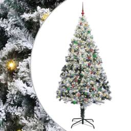Berkfield Home Artificial Christmas Tree with 300 LEDs with Stand Green 240 cm - thumbnail 1