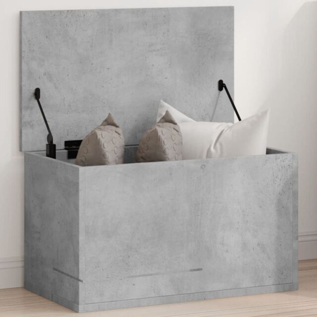 Berkfield Home Storage Box Concrete Grey 60x35x35 cm Engineered Wood - Size: 60 x 35 x 35 cm - image 1