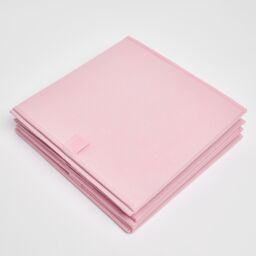 OHS Pack of 4 Plain Folding Storage Boxes in Light Pink - thumbnail 6