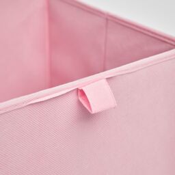 OHS Pack of 4 Plain Folding Storage Boxes in Light Pink - thumbnail 5