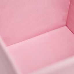 OHS Pack of 4 Plain Folding Storage Boxes in Light Pink - thumbnail 4