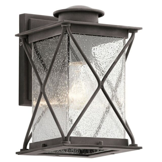 Loops Outdoor IP44 Wall Light Weathered Zinc LED E27 75W